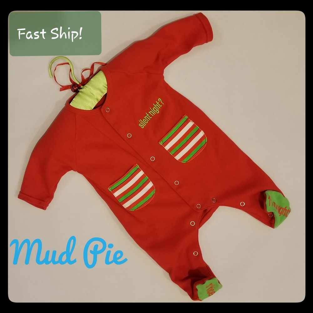 Mud Pie Boys 0-6 Months Naughty/Nice Bodysuit